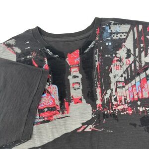 Marc Ecko Cut & Sew NYC Times Square Graphic T-Shirt Mens Charcoal Black